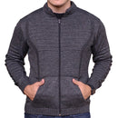 Cardigan Masculino em Tricot com Zíper Frontal e Bolsos