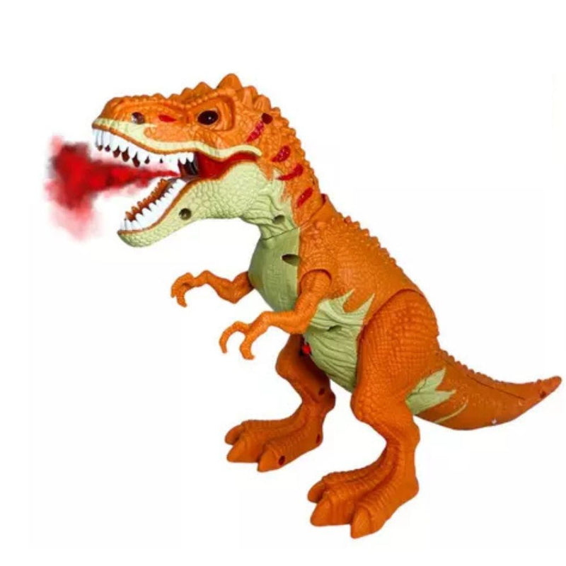 Dinossauro Rex de Brinquedo Realista – Tiranossauro que Anda e Solta Fumaça