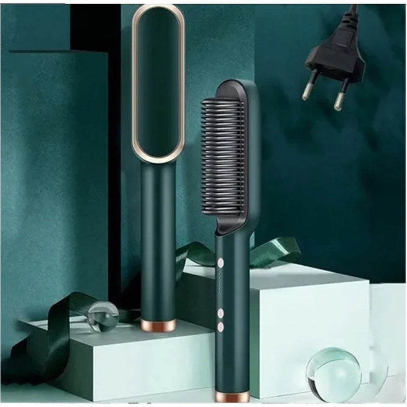 Escova Alisadora e Modeladora Elétrica 5 em 1 Bivolt Profissional