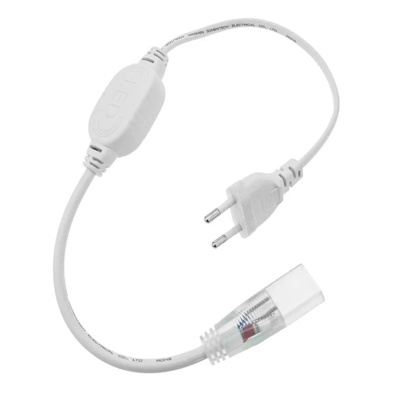 Fita Mangueira LED 5050 10 Metros Branco Frio ou Quente – 110V/220V com Fonte de Alimentação e Rabicho