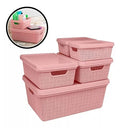 Kit 5 Caixas Organizadoras Multiuso com Tampa