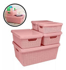 Kit 5 Caixas Organizadoras Multiuso com Tampa