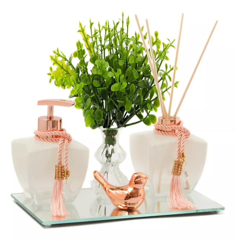 Kit Lavabo Decorativo Completo com Bandeja