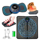 Kit Massageador Elétrico Portátil + Tapete Massageador para Pés e Corpo