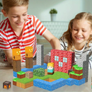Kit de Blocos Magnéticos Infantil 100 Peças – Construção Criativa Estilo Minecraft Educativo