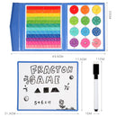 Livro Magnético Educativo de Frações Montessori – Aprendizagem Matemática com Peças Destacáveis