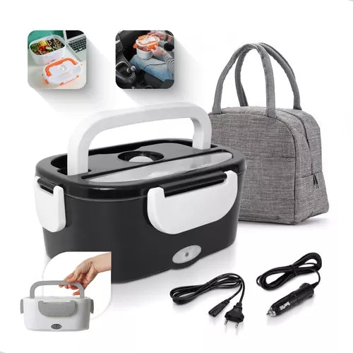 Marmita Térmica Elétrica Inox Portátil Bivolt + Bolsa Termica
