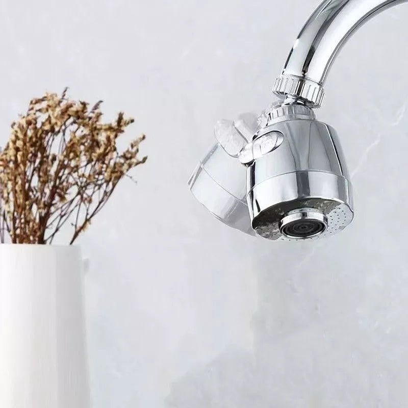 Torneira de Parede Inox Prata para Cozinha com Chuveiro 360° – Luxo